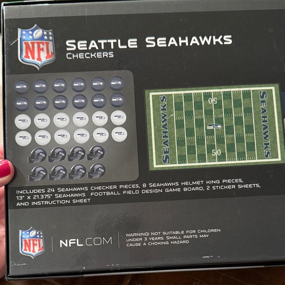 NFL Seattle Seahawks Checkers Game - Green and Black - Picture 12 of 12